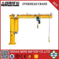 Heavy lift fixed slewing jib crane with electric hoist